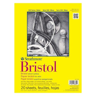 Bristol vellum 20 sheets 9" x 12"