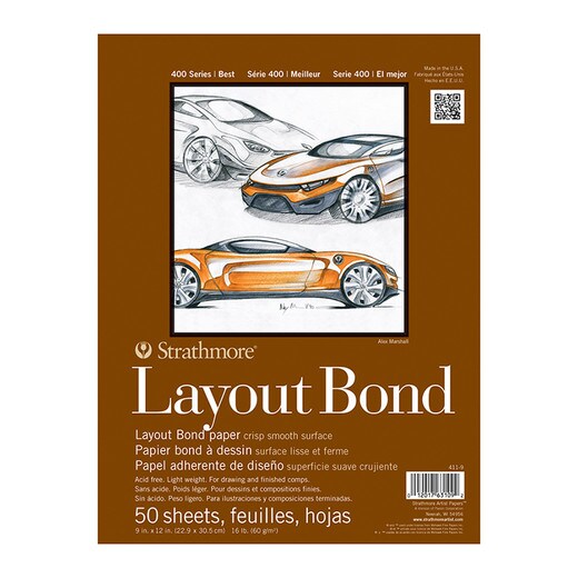 Layout Bond paper 50 sheets 9 x 12 inches