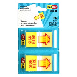 RediTag Removable Flags Yellow 100
