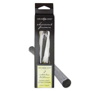 Grumbacher Vine Charcoal 3 Pack - Extra Soft