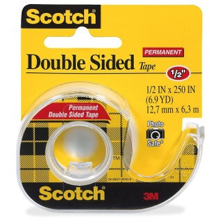 Scotch Permanent Double Sided Tape 1/2X250 in.