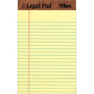 Tops Legal Pad Yellow 8.5X11