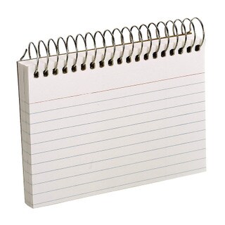 Spiral Bound Ruled Index Cards - 3" x 5"