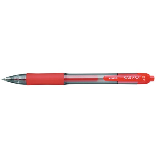 Zebra Sarasa Retractable Gel Pen - Red Medium