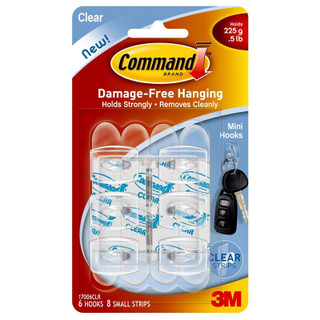 3M Command Clear Mini Hooks