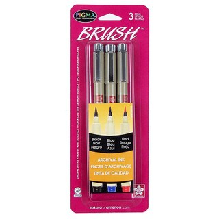 Pigma Brush Pens - 3 Pack - Assorted Colors