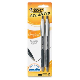 Bic Atlantis Pen 2 Pack - Black