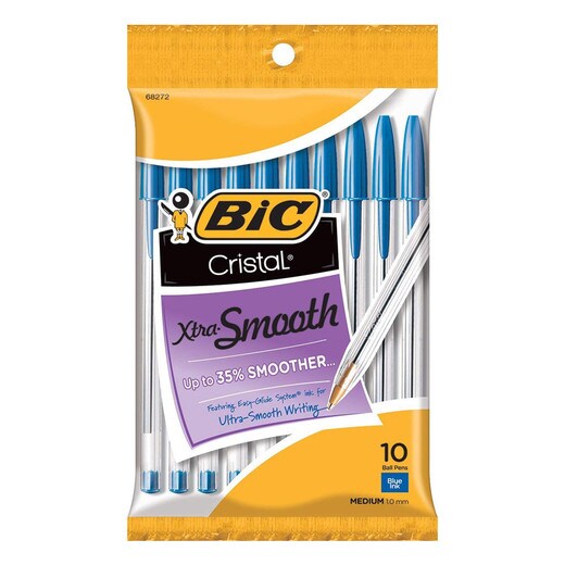 Bic Xtra Smooth Pens - Blue - 10 Pack