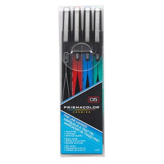Prismacolor Fine Line Marker - 4 pack - Assorted Colors