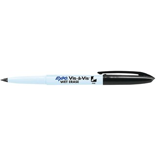 Wet Erase Marker Fine Tip - Black