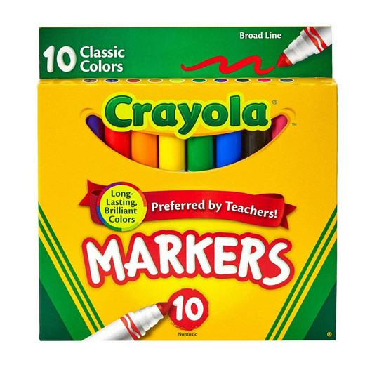 Crayola Markers - 10 Pack - Assorted Classic Colors