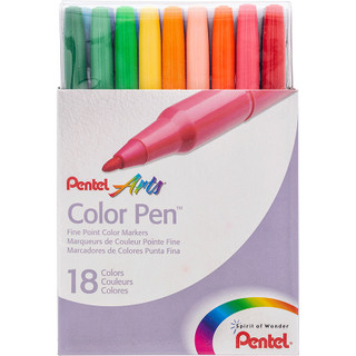 Pentel Arts Color Pen Markers - 18 Pack