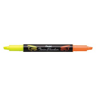 Twin Checker Highlighter - Orange/Yellow