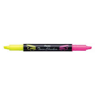 Twin Checker Highlighter - Yellow/Pink