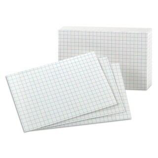 Oxford Graph Index Cards - 100 count - 3" x 5"