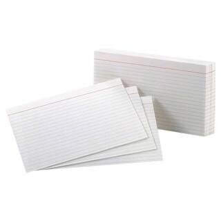 Oxford Ruled Index Cards - 100 count - 5" x 8"