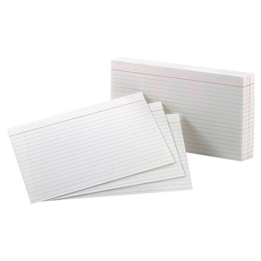 Oxford Ruled Index Cards - 100 count - 5 x 8