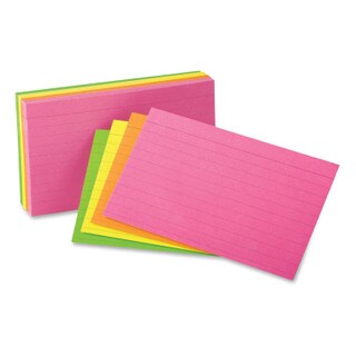 Oxford Ruled Index Cards - Neon