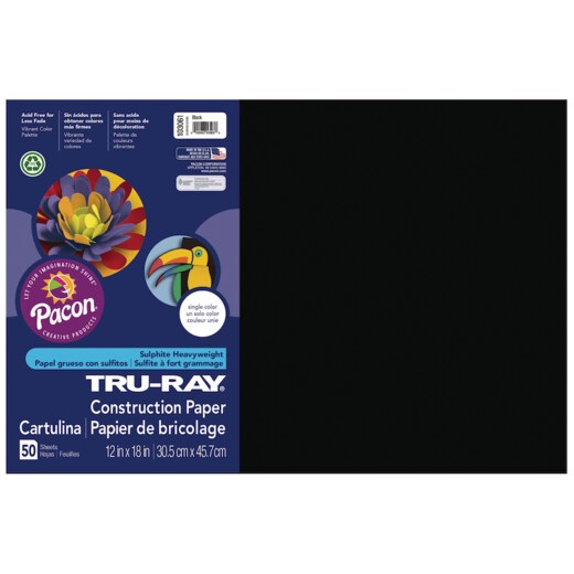 Construction Paper Black 50 sheets