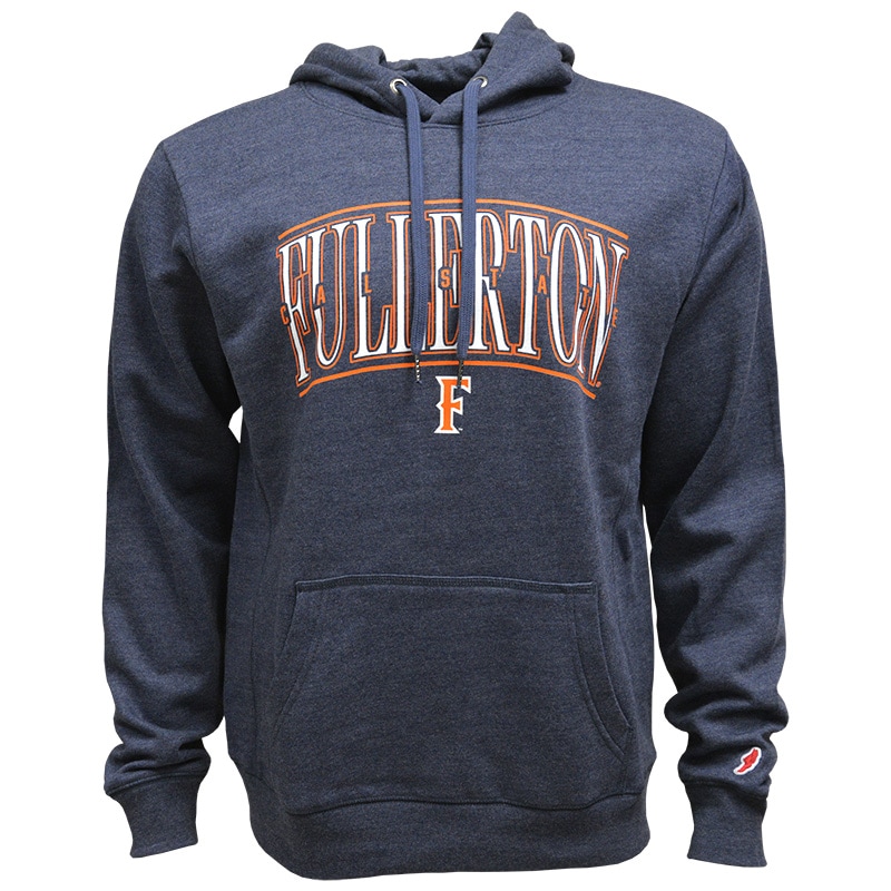 Navy blue hood with screen print