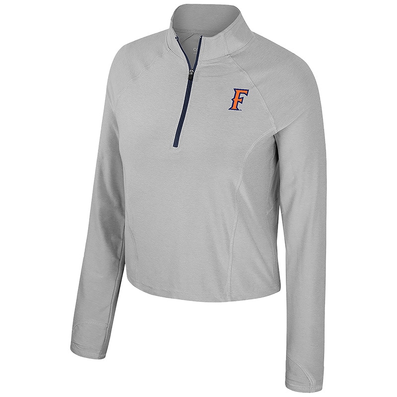 Gray quarter-zip