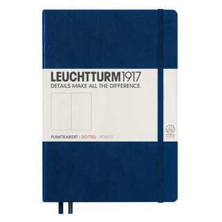 Medium Dotted Notebook - Navy Blue