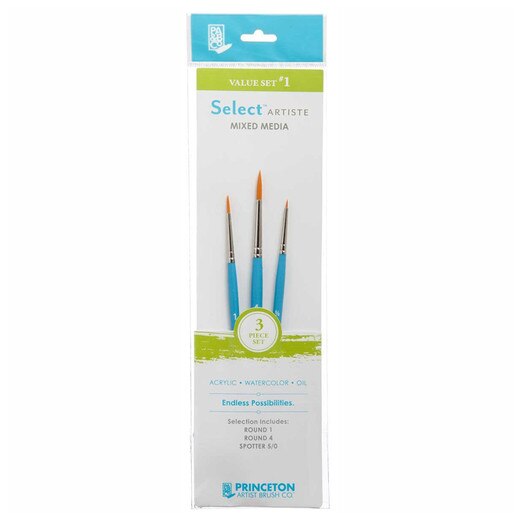 Select Artiste Mixed Media Paint Brush - Value Set #1