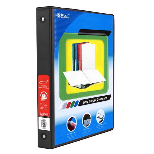 Bazic 1" Binder View Black