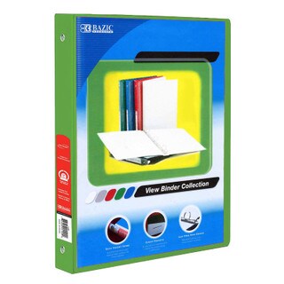 Bazic 1/2" Binder View Lime Green