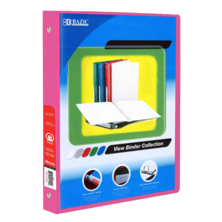 Bazic 1/2" Binder View Fushcia