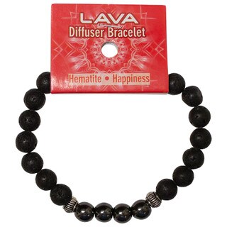Lava Diffuser Bracelet - Hematite