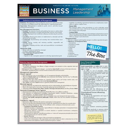 Barcharts Business: Management Leadership