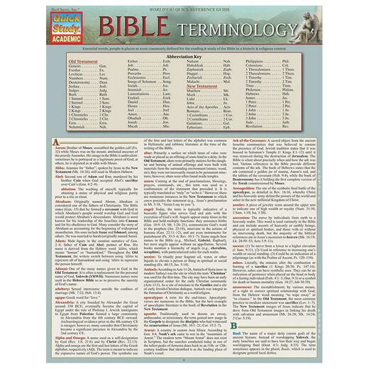Barcharts Bible Terminology
