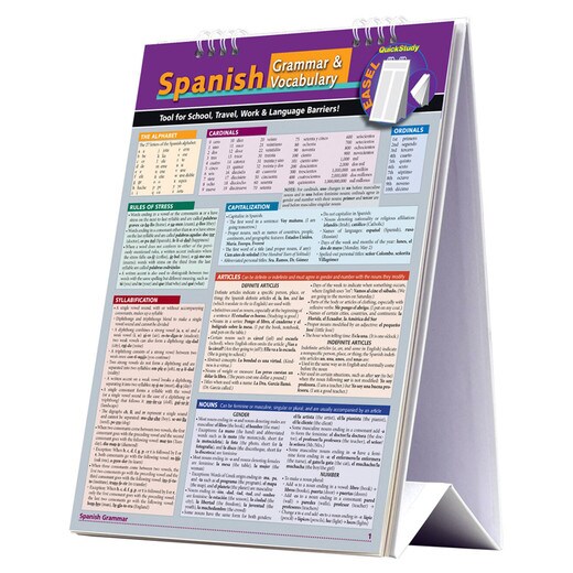 Barcharts Spanish Grammar & Vocab Easel
