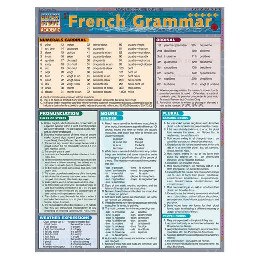 Barcharts French Grammar