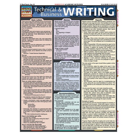 Barcharts Technical & Business Writing