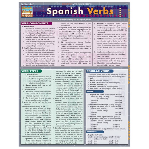 Barcharts Spanish Verbs