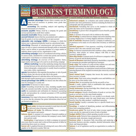 Barcharts Business Terminology