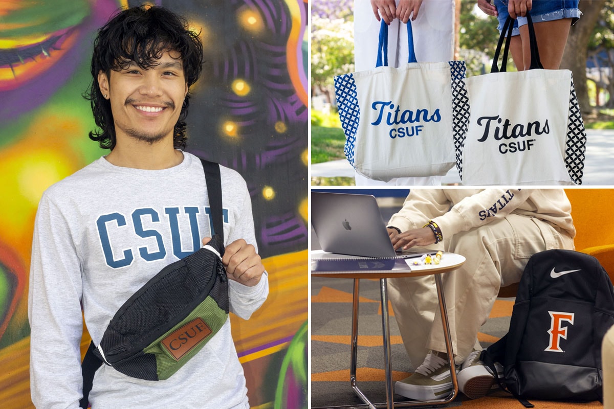 Students using csuf bags